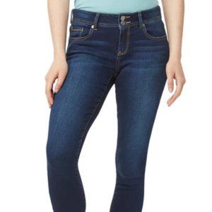 Wallflower Size 0 Luscious Curvy Fit Skinny Jeans Blue Stretch Low-Rise Cropped